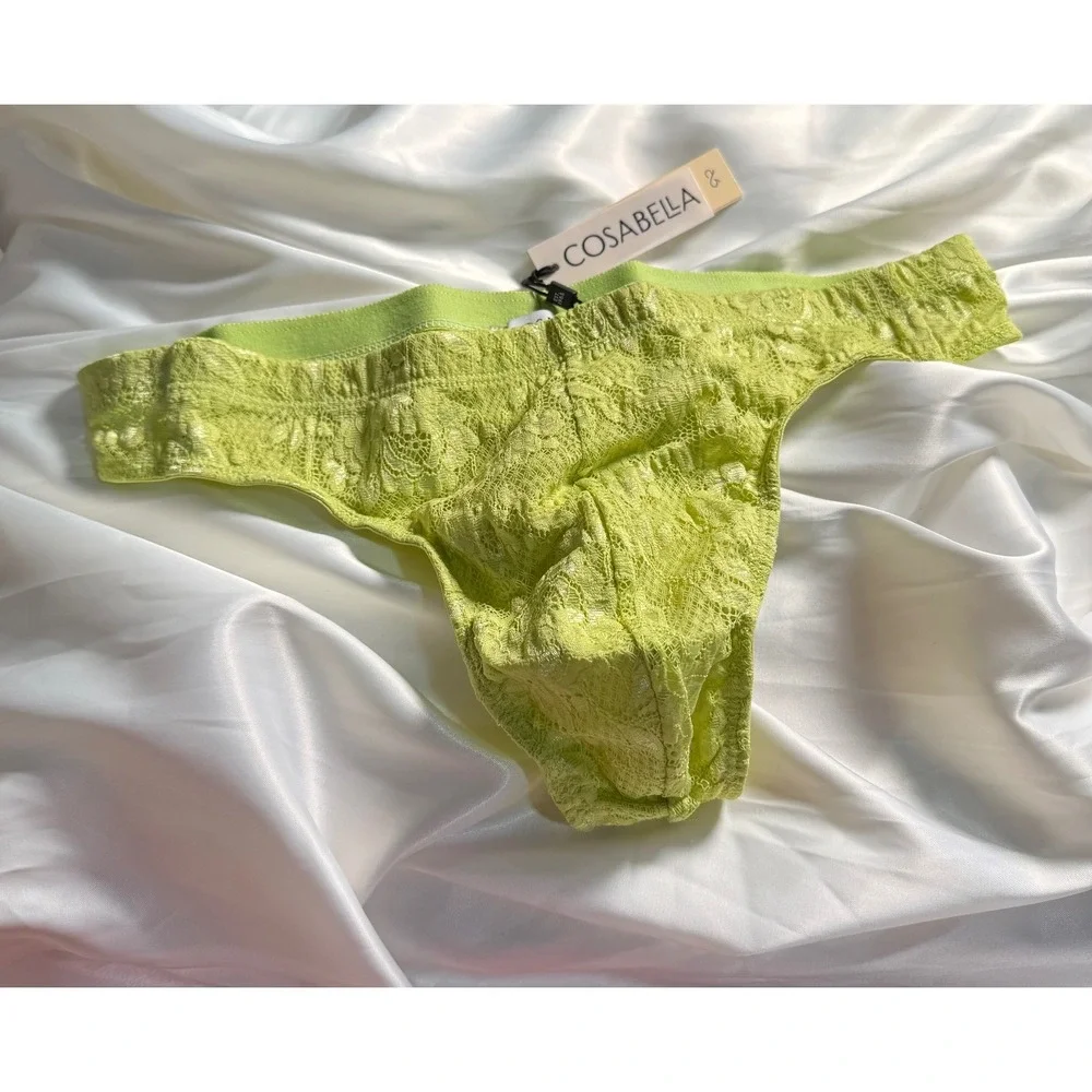 CosaBella‎ Green Lace Men's G-String Thong Sheer Stretch Designer Underwear S